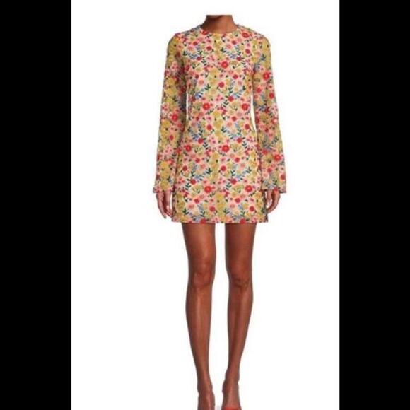 ANTONIO MELANI Pink Sheath Dress with Bishop Sleeves - Picture 1 of 12